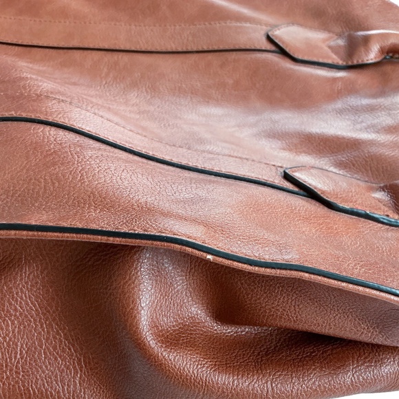 Faux Leather Tote Large Brown - Picture 10 of 12